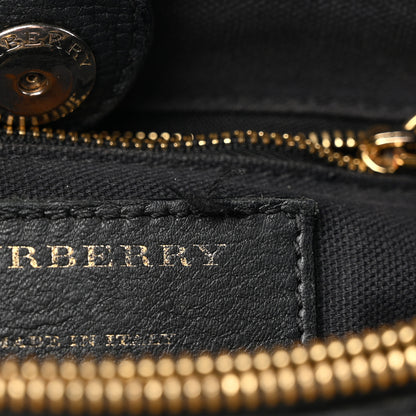 Burberry Derby Calfskin House Check Medium Banner Tote Black 12 of 28
