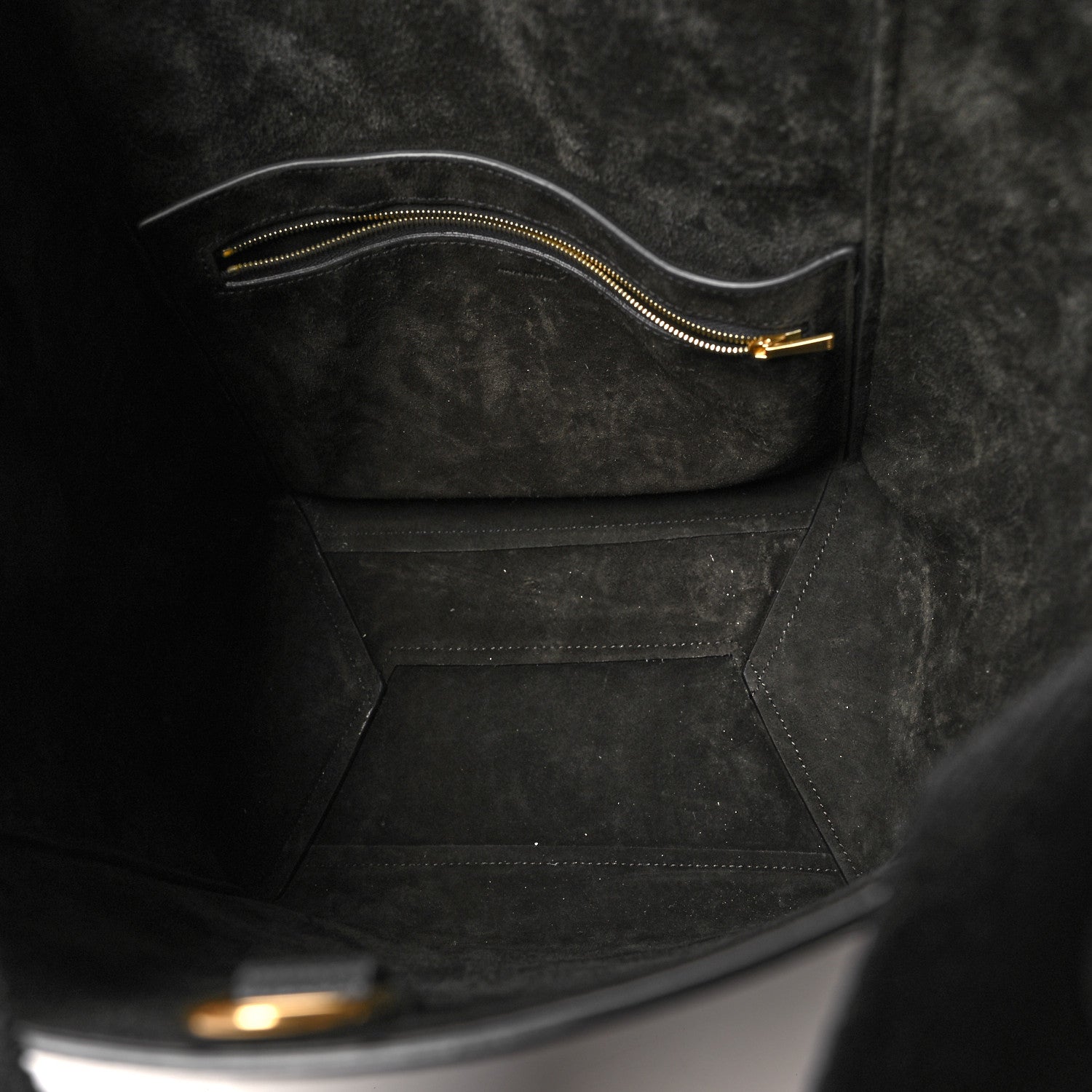 Celine Soft Grained Calfskin Sangle Bucket Bag Black 5 of 11