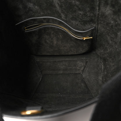 Celine Soft Grained Calfskin Sangle Bucket Bag Black 5 of 11