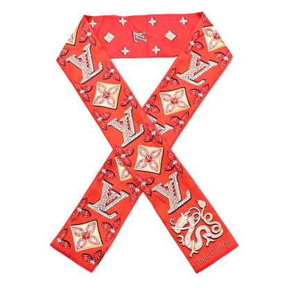 Louis Vuitton Silk Monogram Precious Dragon Bandeau Rouge 1 of 3