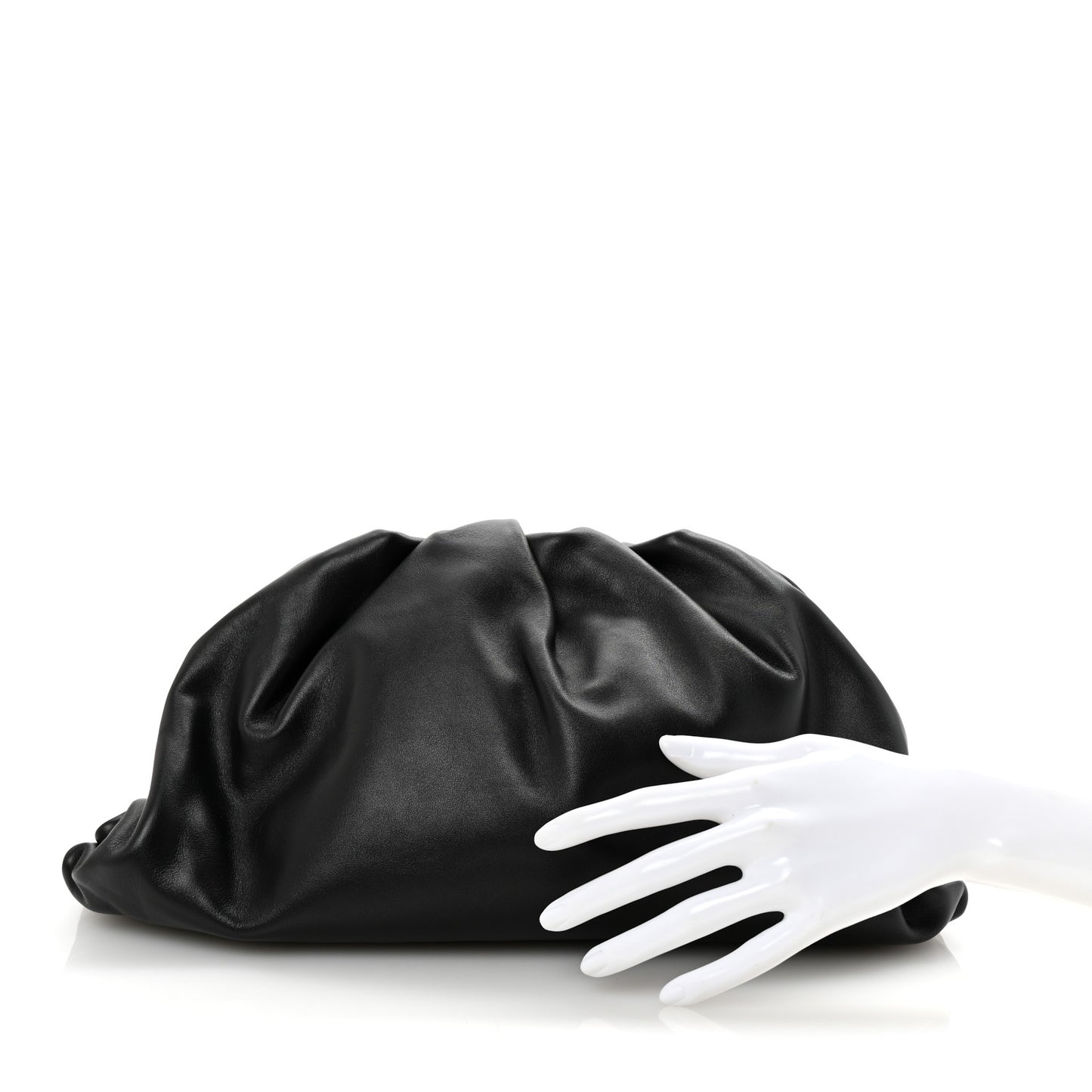 Smooth Butter Calf The Pouch Oversized Clutch Black