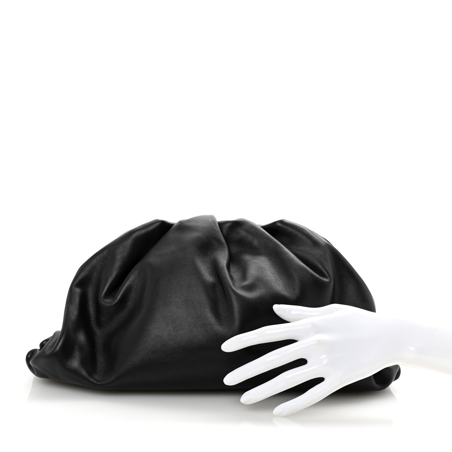 Bottega Veneta Smooth Butter Calf The Pouch Oversized Clutch Black 2 of 7