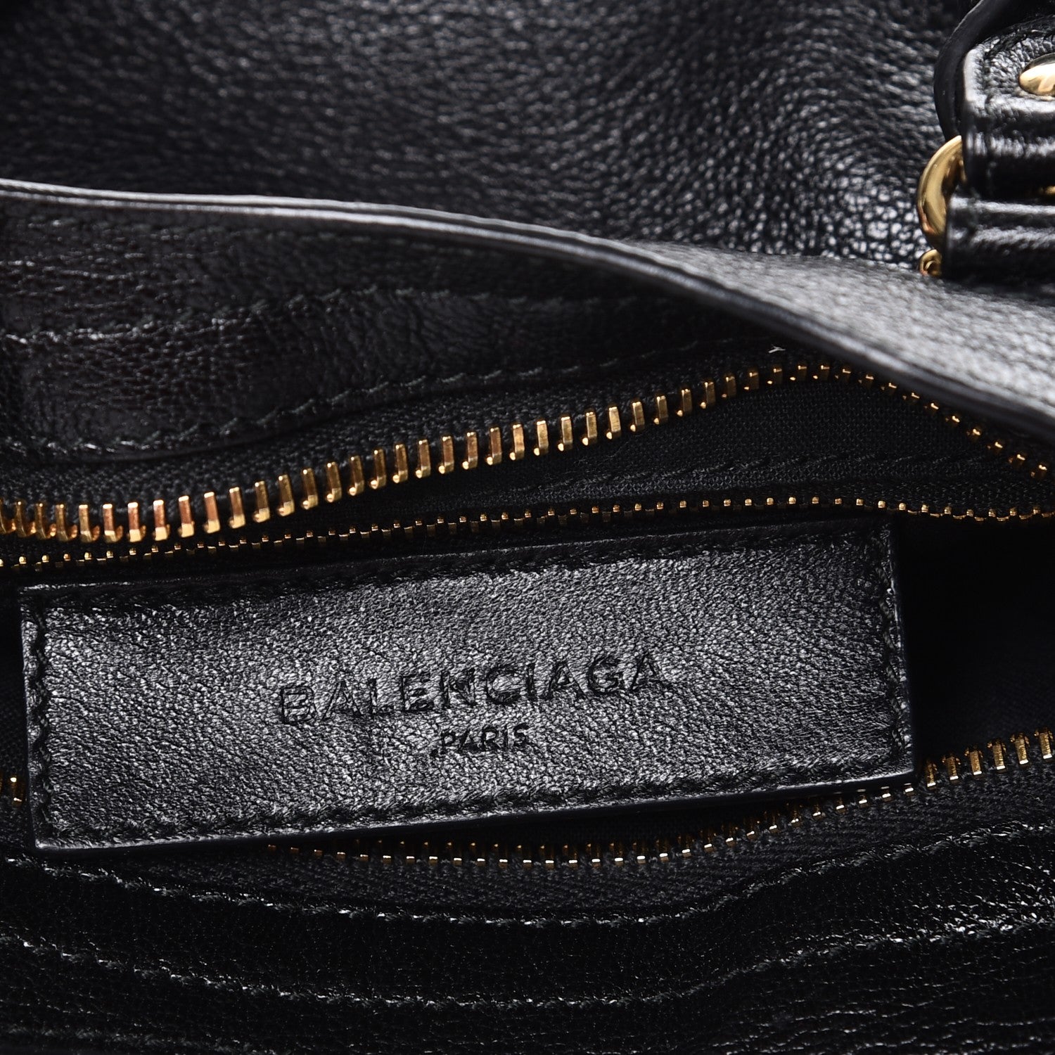 Balenciaga Chevre Gold Metallic Edge Hardware Mini City Black 6 of 7