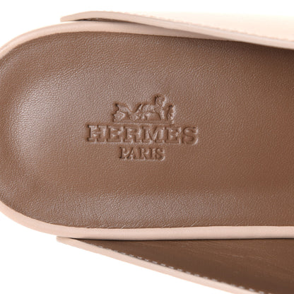 Hermes Calfskin Calya Mules 38 Hetre 7 of 9