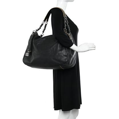 Chanel Lambskin Large Edgy Hobo Black 2 of 11
