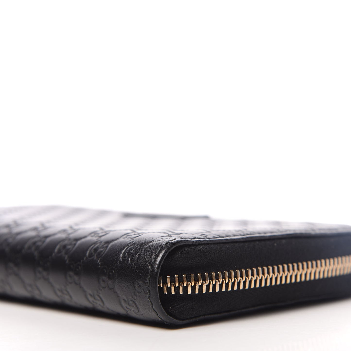 Microguccissima Zip Around Wallet Black