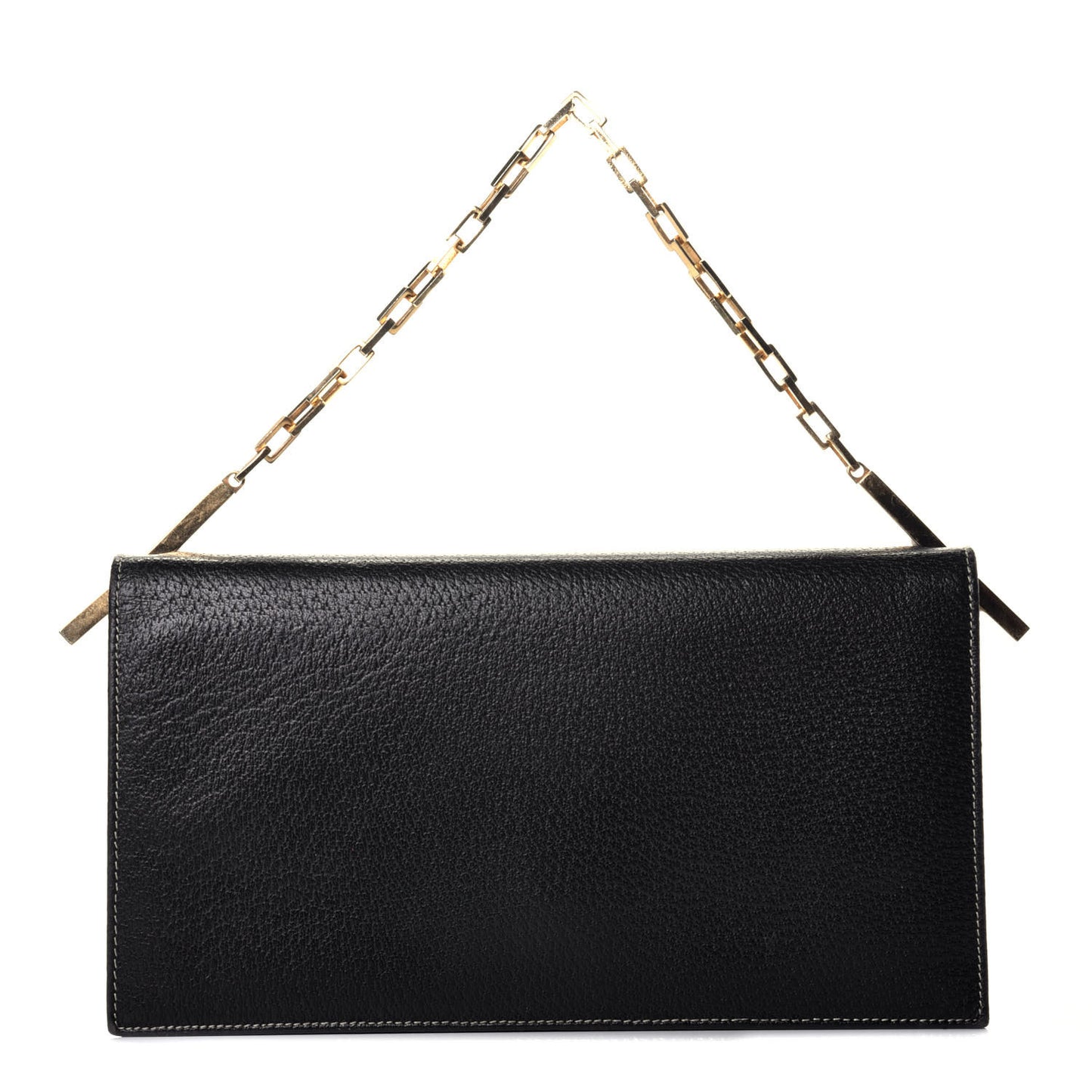 Calfskin Shoulder Bag Black White
