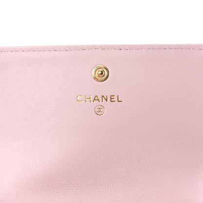 Chanel Calfskin Quilted About Pearls Card Holder Flap With Chain Light Pink 8 of 12