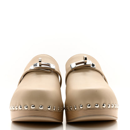 Hermes Calfskin Carlotta Mules 35 Hetre 2 of 9