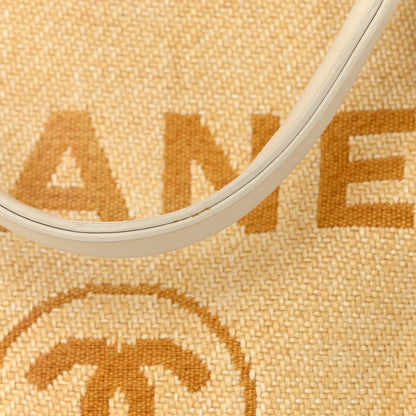 Chanel Woven Straw Raffia Medium Deauville Tote Beige 16 of 22