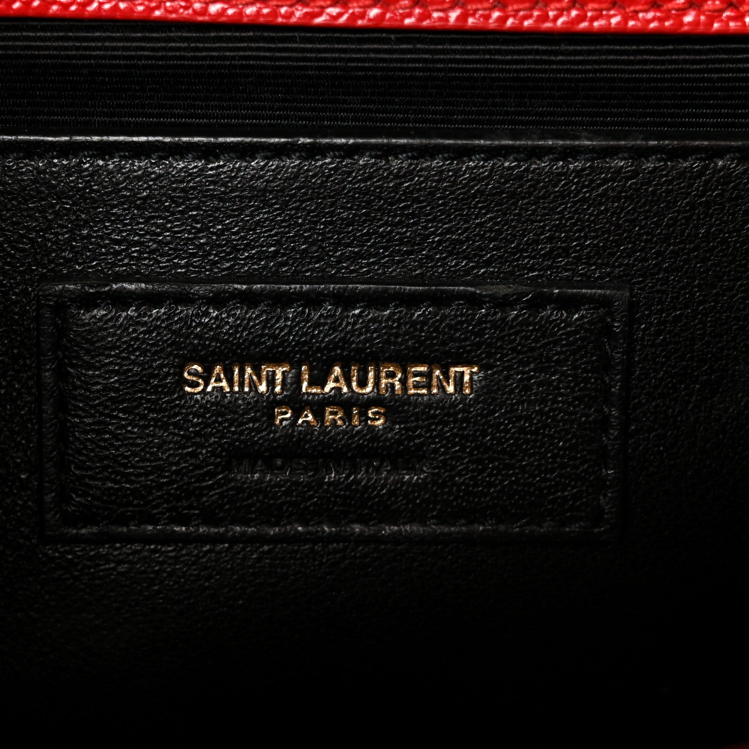 Saint Laurent Grain De Poudre Textured Mixed Matelasse Triquilt Medium Monogram Satchel New Red 6 of 11