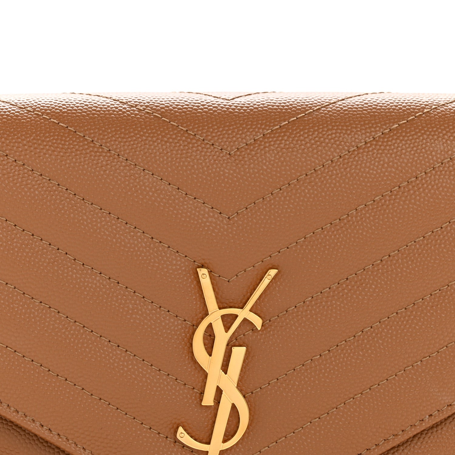 Saint Laurent Grain De Poudre Matelasse Chevron Monogram Envelope Clutch Natural Dark 8 of 12