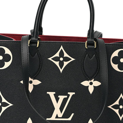 Louis Vuitton Empreinte Monogram Giant Onthego MM Black Beige 7 of 10