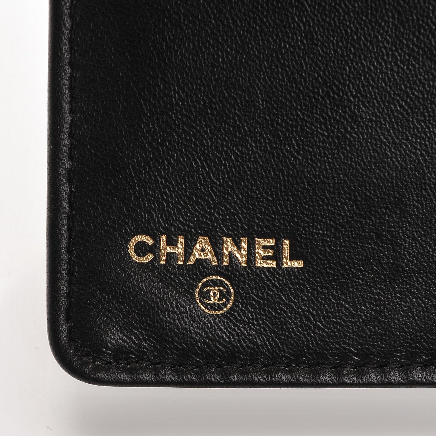 Lambskin Quilted Boy Yen Wallet Black