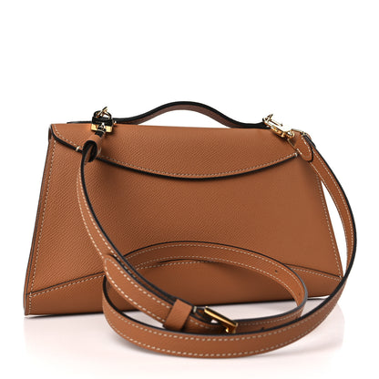Moynat Carat Calfskin Gabrielle Clutch Cannelle 3 of 9