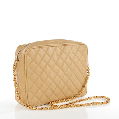 Chanel Caviar Quilted Camera Case Beige 5 of 11