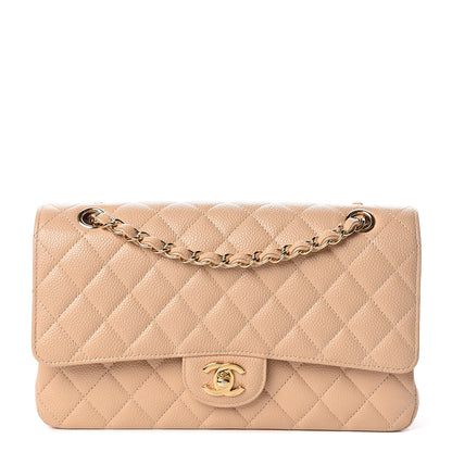 Chanel Caviar Quilted Medium Double Flap Beige Clair 1 of 12