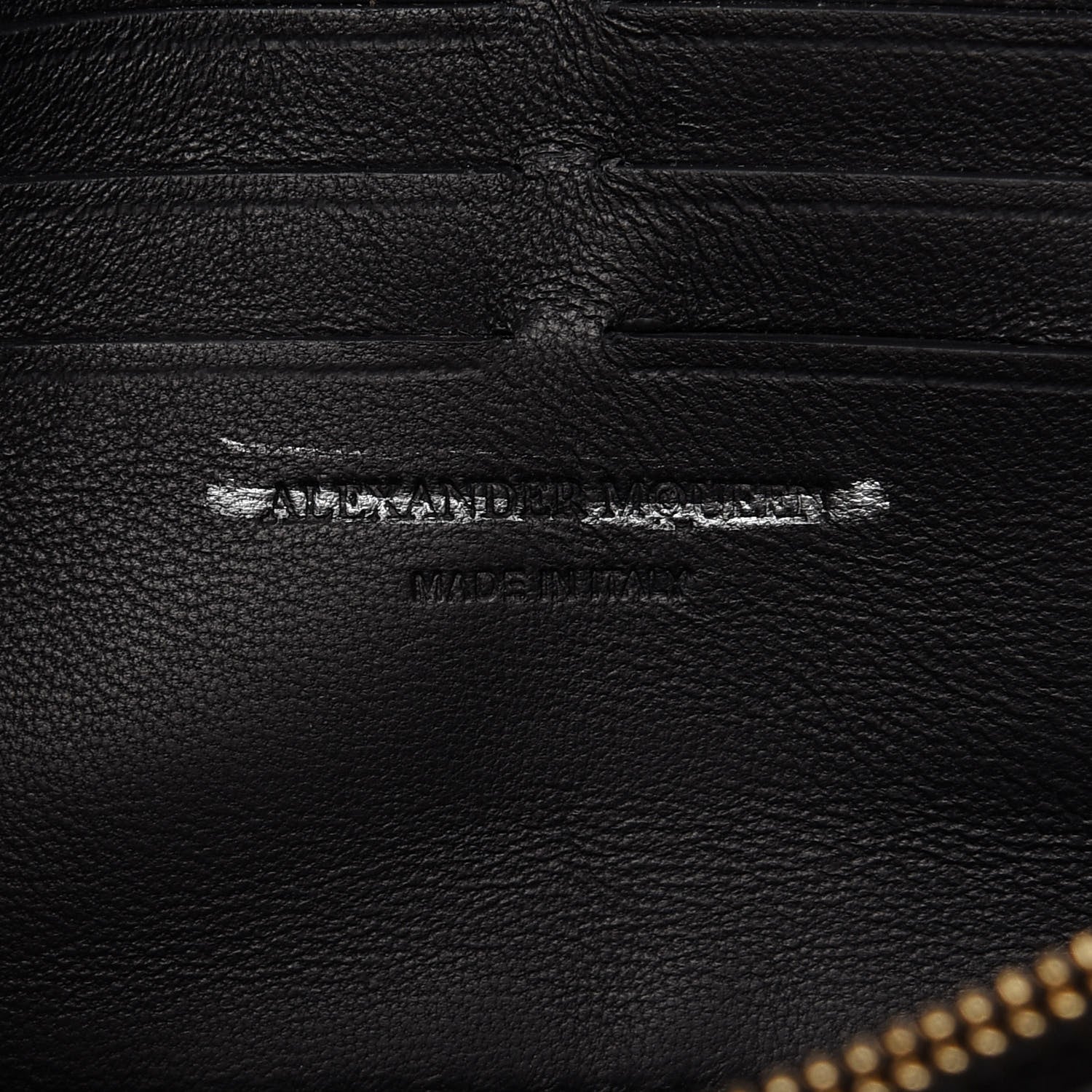 Alexander McQueen Calfskin Studded Skull Wallet on Chain Black 6 of 7