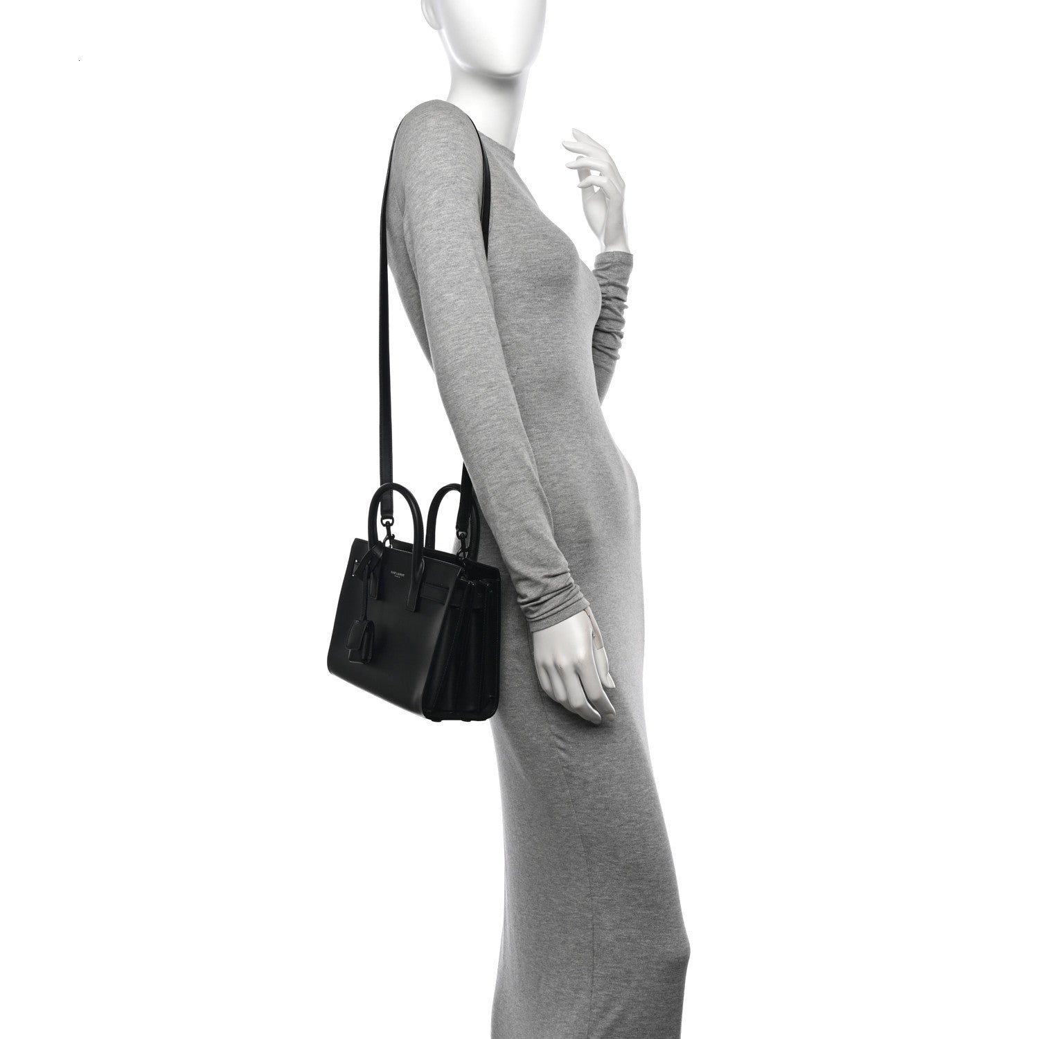 Saint Laurent Calfskin Nano Sac De Jour Black 2 of 9