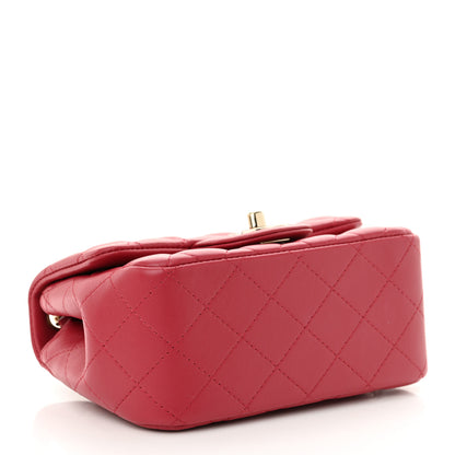 Chanel Lambskin Quilted Mini Square Flap Dark Pink 4 of 10