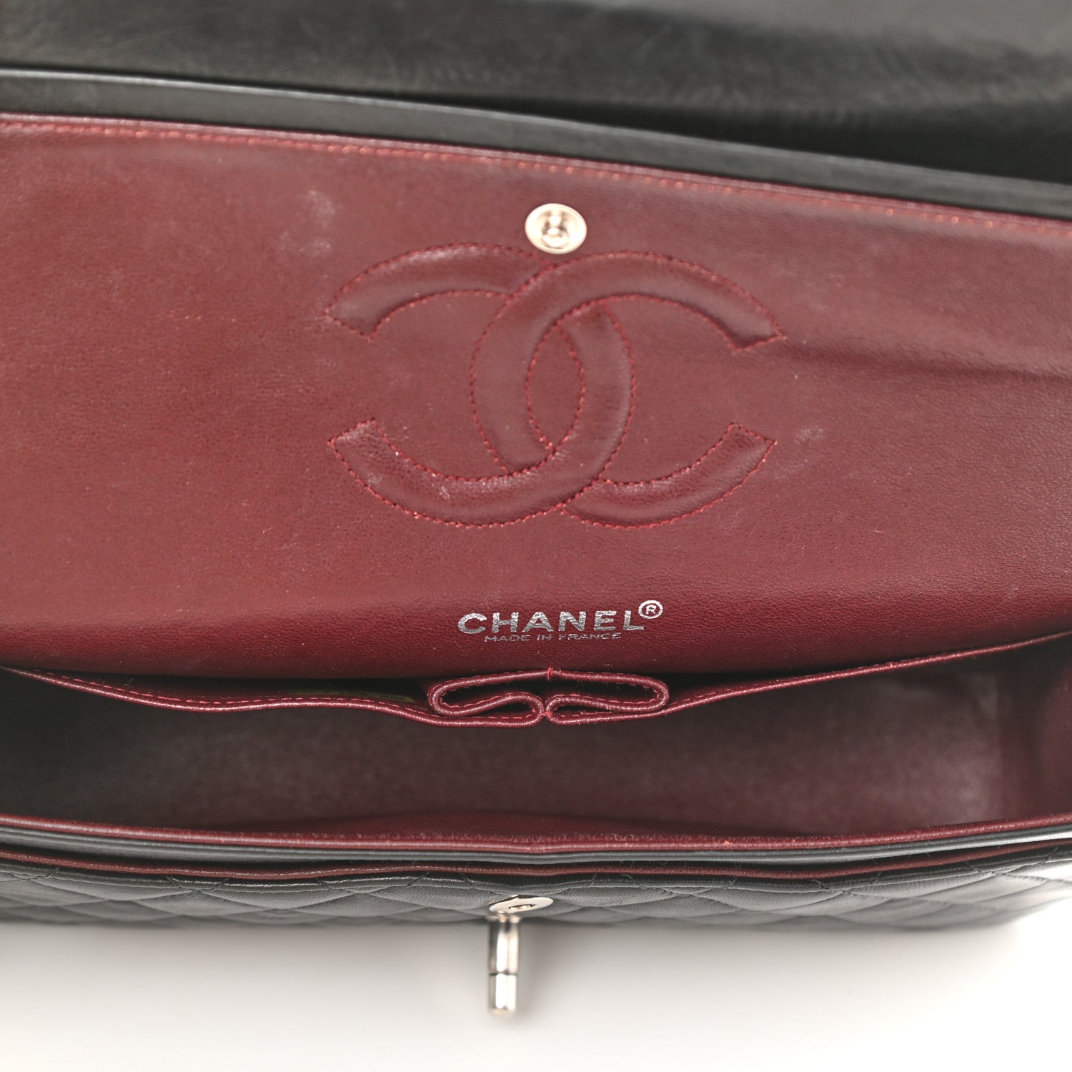 Chanel Lambskin Quilted Medium Double Flap Black 5 of 11