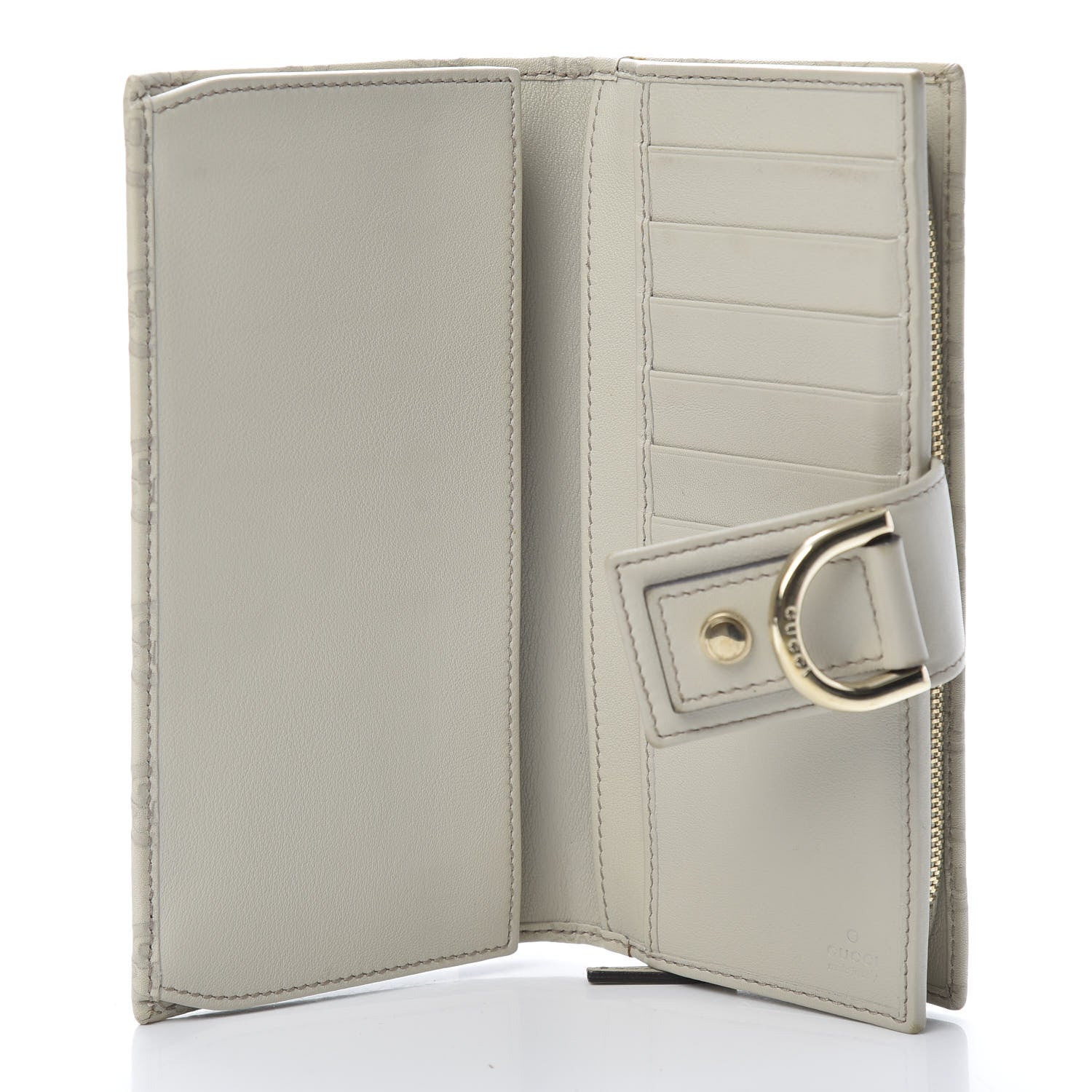 Gucci Guccissima Abbey Continental Wallet Off White 5 of 11