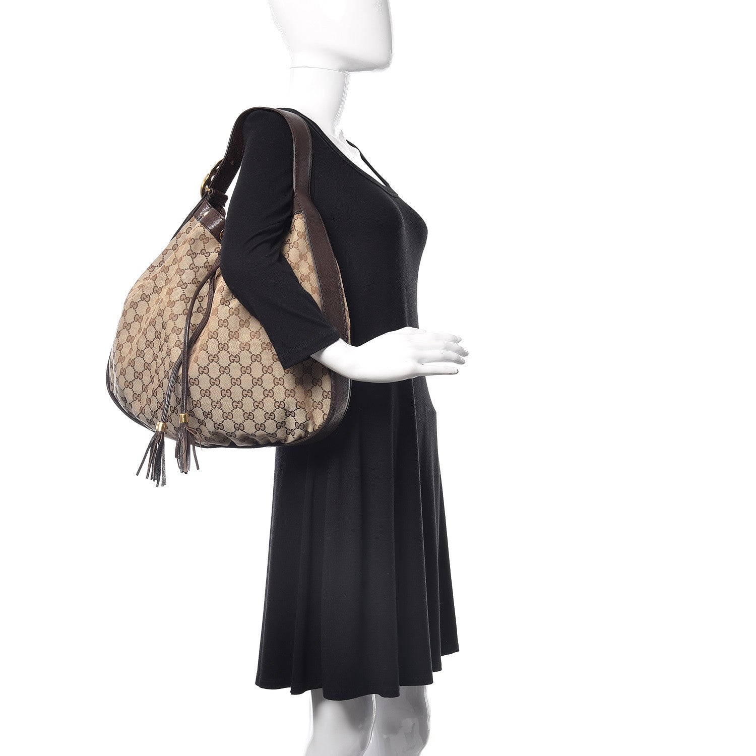 Gucci Monogram Medium Interlocking Icon Shoulder Bag Dark Brown 2 of 15