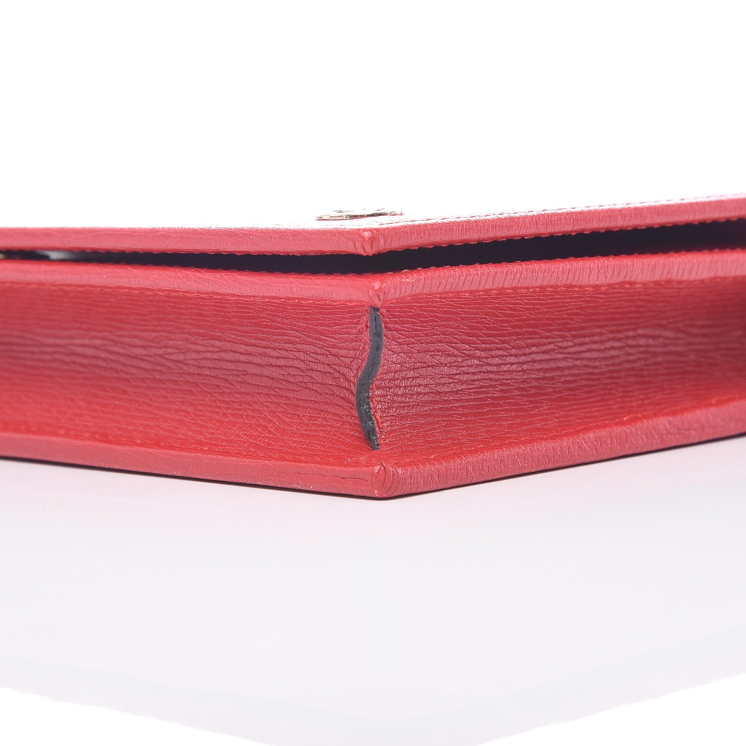 Gucci Textured Calfskin Medium Betty Chain Wallet Tabasco Red 8 of 9