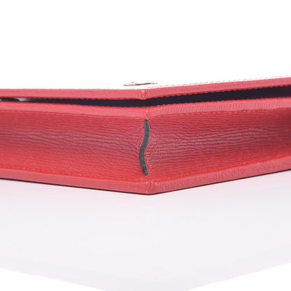 Gucci Textured Calfskin Medium Betty Chain Wallet Tabasco Red 8 of 9