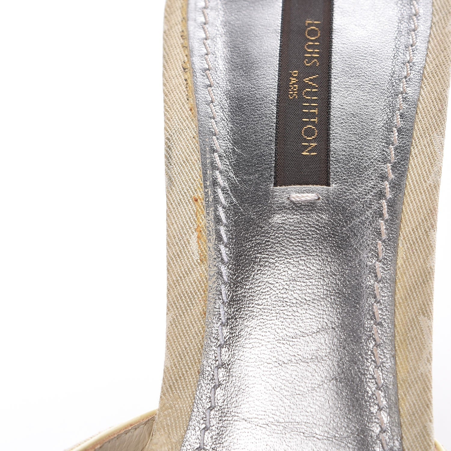 Louis Vuitton Mini Lin Bow Mules 40 Dune 10 of 12