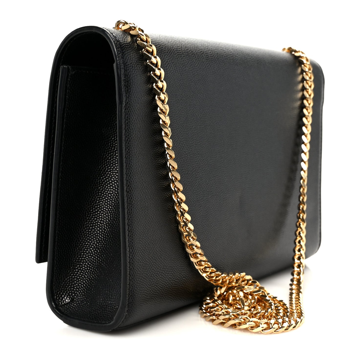 Grain De Poudre Medium Classic Monogram Kate Satchel Black Black