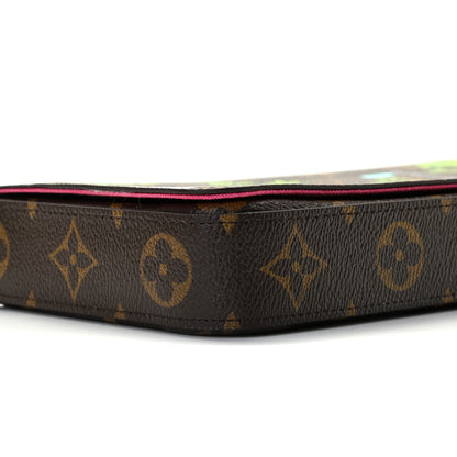 Louis Vuitton Monogram 2021 Christmas Animation Hollywood Pochette Felicie Chain Wallet Fuchsia 6 of 11