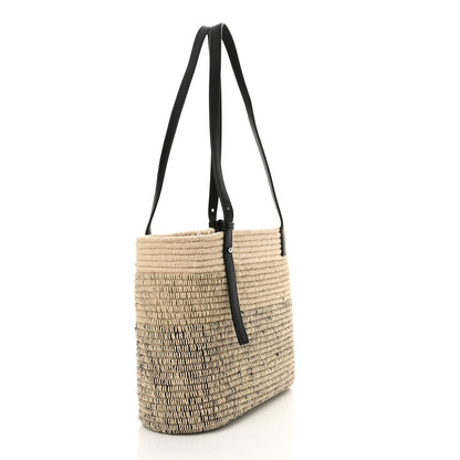 Loewe Raffia Square Small Basket Tote Bag Ombre Black 3 of 9