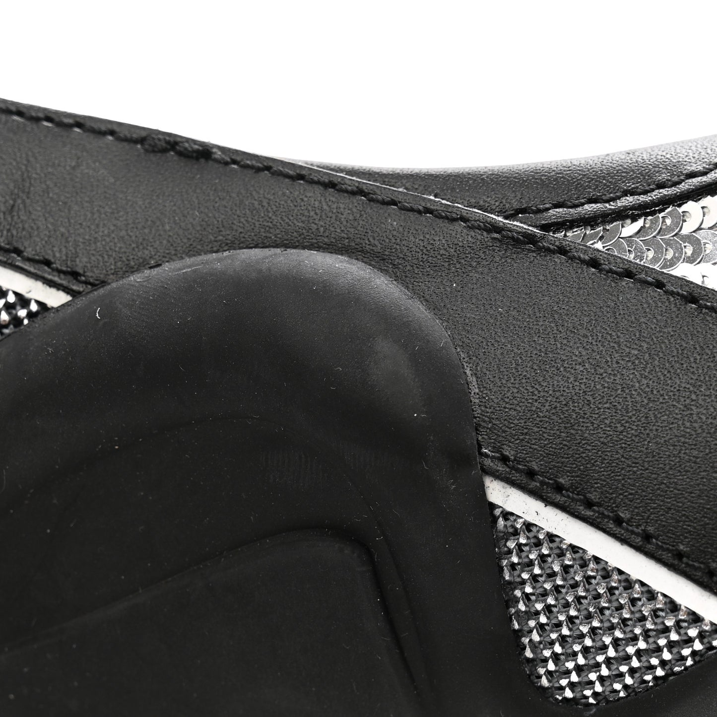 Calfskin Sequin Archlight Slingback Pumps 36 Black