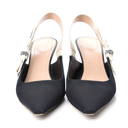Christian Dior Technical Canvas Ribbon J Adior Slingback 65mm Pumps 40 Black 2 of 10
