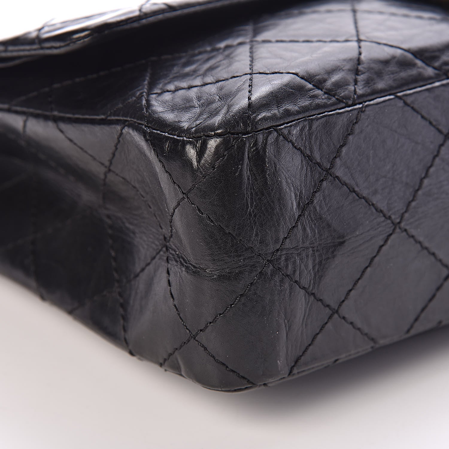Chanel Aged Calfskin Quilted 50th Anniversary 2.55 Reissue 227 Flap Black 10 of 11