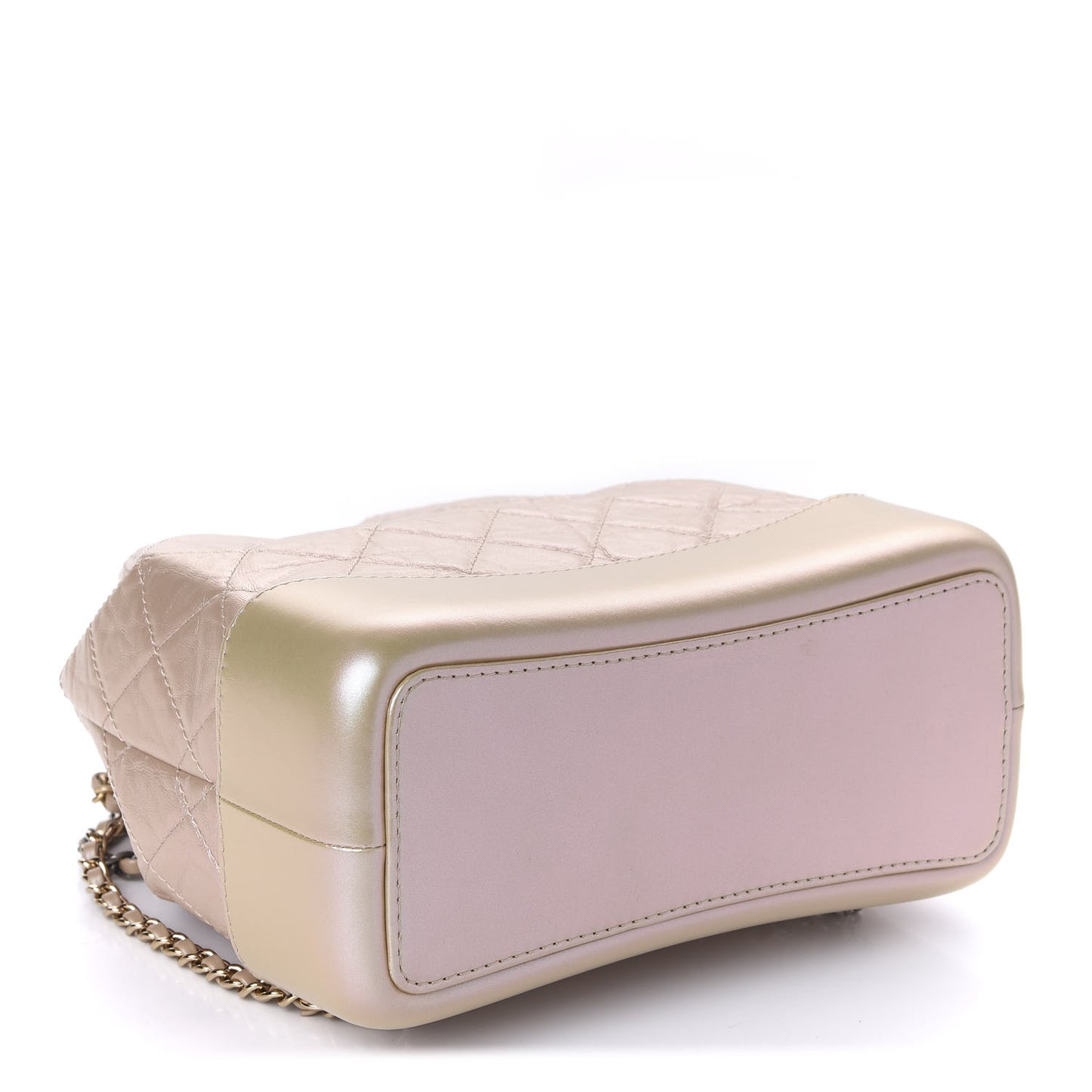 Iridescent Lambskin Calfskin Small Quilted Gabrielle Backpack Light Pink
