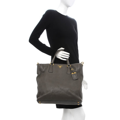 Prada Vitello Daino Tote Grafite 3 of 9