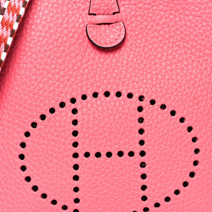 Hermes Taurillon Clemence Allegro Evelyne TPM Rose Azalee Rose Confetti 7 of 9