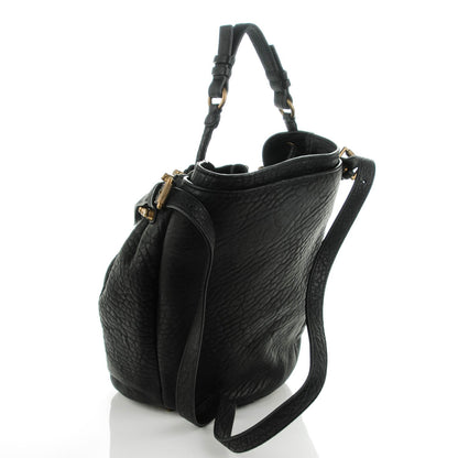 Alexander Wang Pebbled Lambskin Diego Bucket Black Antique Brass Hardware 3 of 8