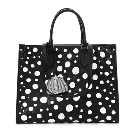 Louis Vuitton Monogram Kusama Dots Onthego MM Black White 1 of 10