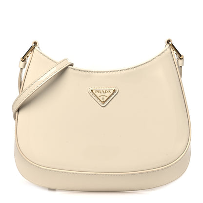 Prada Spazzolato Cleo Adjustable Strap Shoulder Bag Avorio 1 of 10