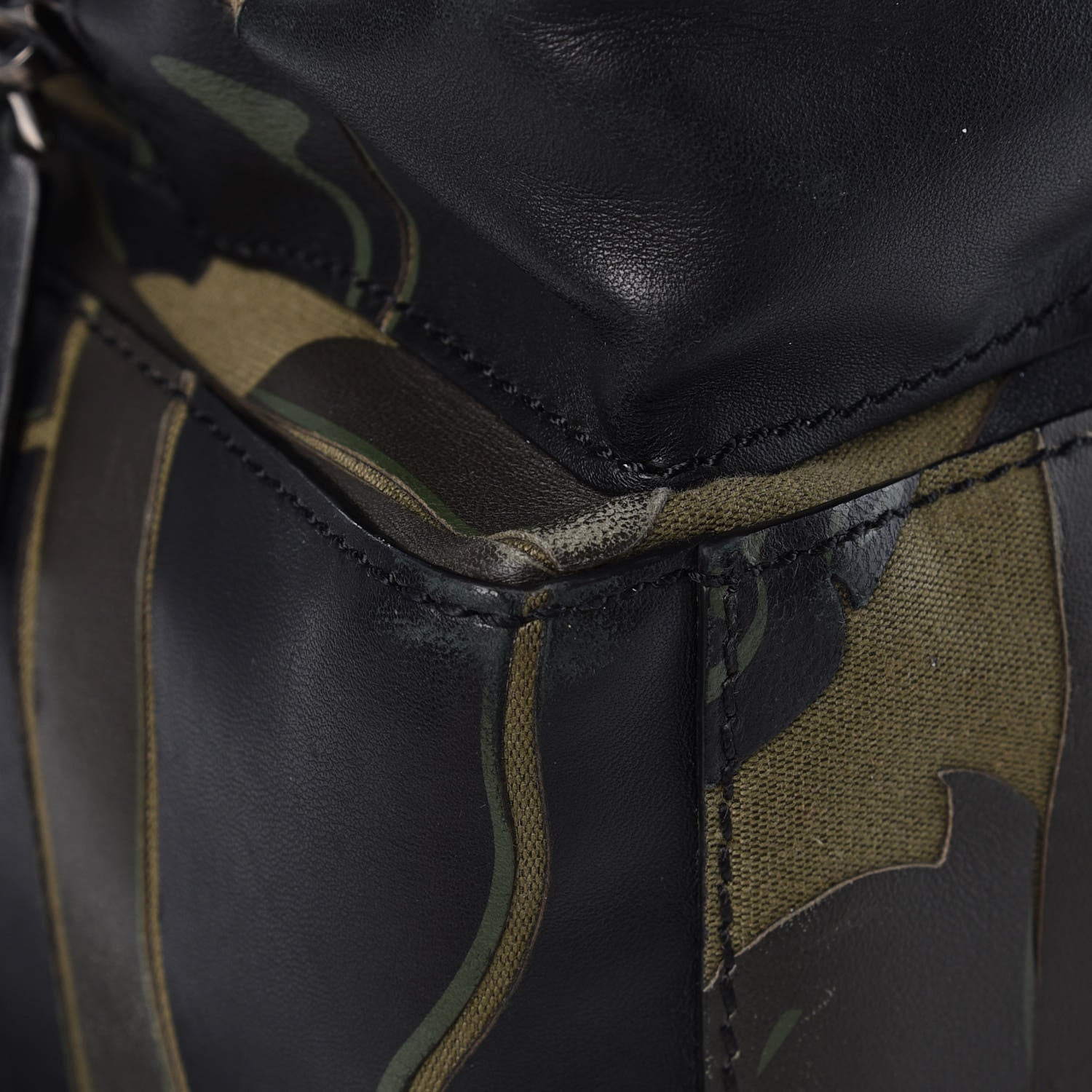 Valentino Garavani Nappa Canvas Panther Backpack Green 9 of 15