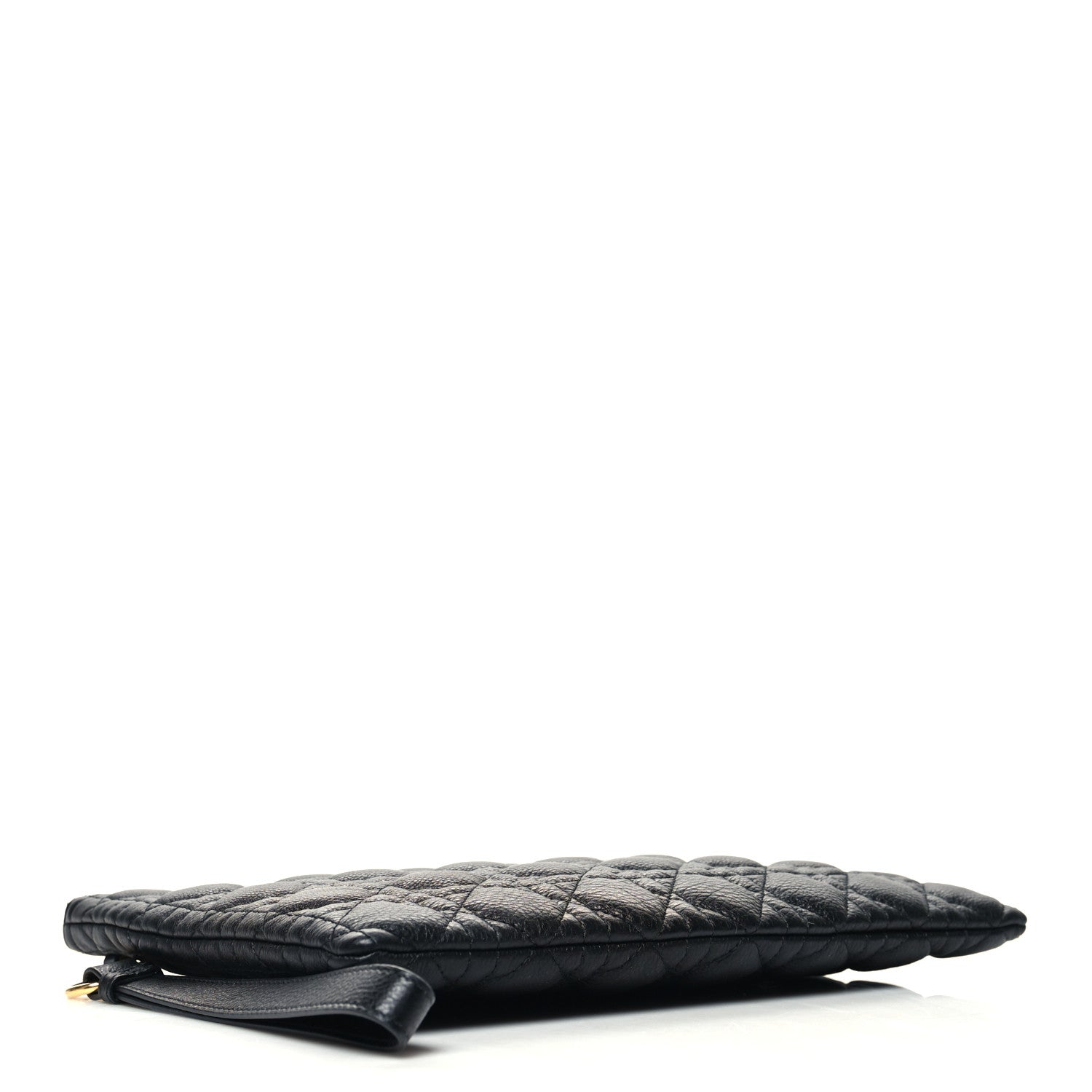 Christian Dior Supple Calfskin Cannage Large Caro Daily Pouch Black 4 of 10