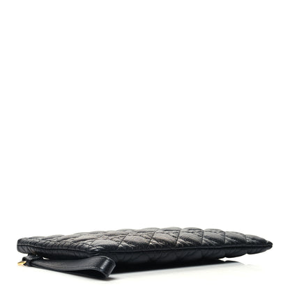 Christian Dior Supple Calfskin Cannage Large Caro Daily Pouch Black 4 of 10