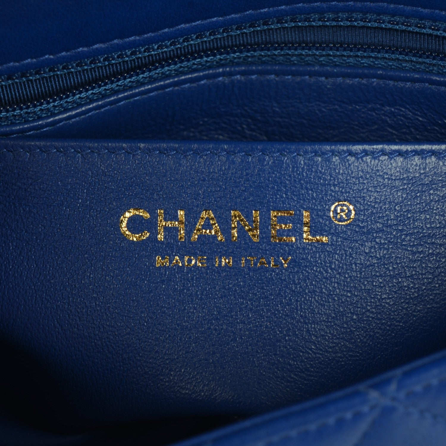 Chanel Lambskin Quilted Mini Rectangular Flap Dark Blue 6 of 7