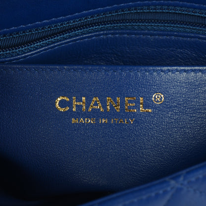 Chanel Lambskin Quilted Mini Rectangular Flap Dark Blue 6 of 7