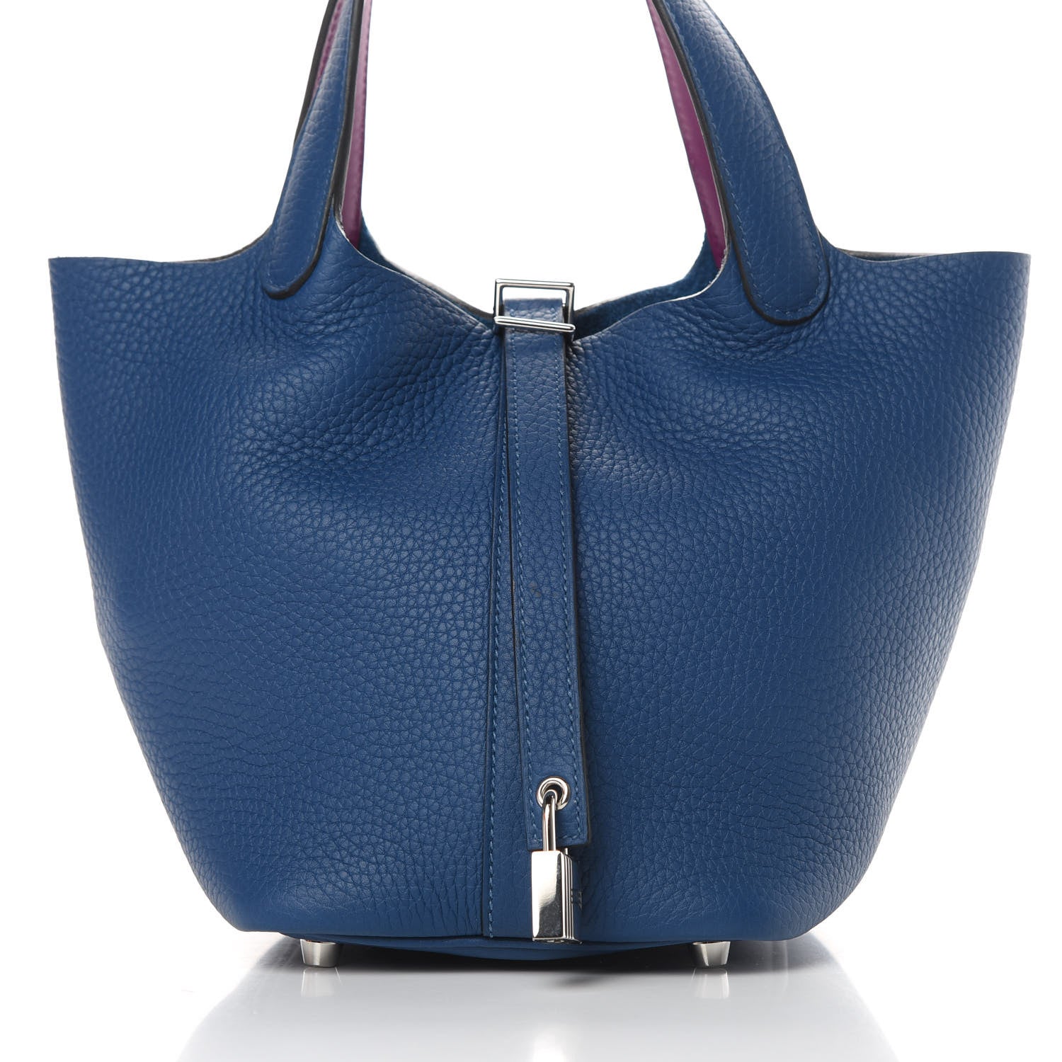 Hermes Taurillon Clemence Swift Eclat Picotin Lock 18 PM Deep Blue Anemone 8 of 12
