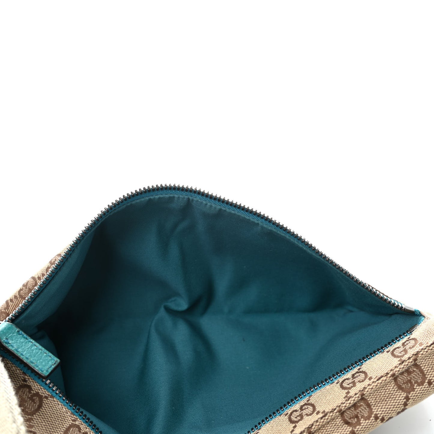 GG Monogram Web Double Pocket Belt Bag Turquoise