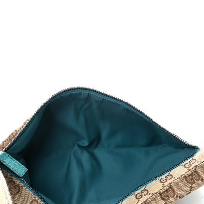 Gucci GG Monogram Web Double Pocket Belt Bag Turquoise 4 of 4